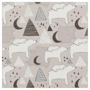 Tela Patrón de oso de madera de Doodle Cuaderno