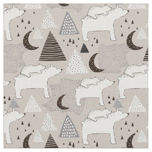 Tela Patrón de oso de madera de Doodle Cuaderno