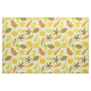 Tela Patrón de otoño acuarela 2