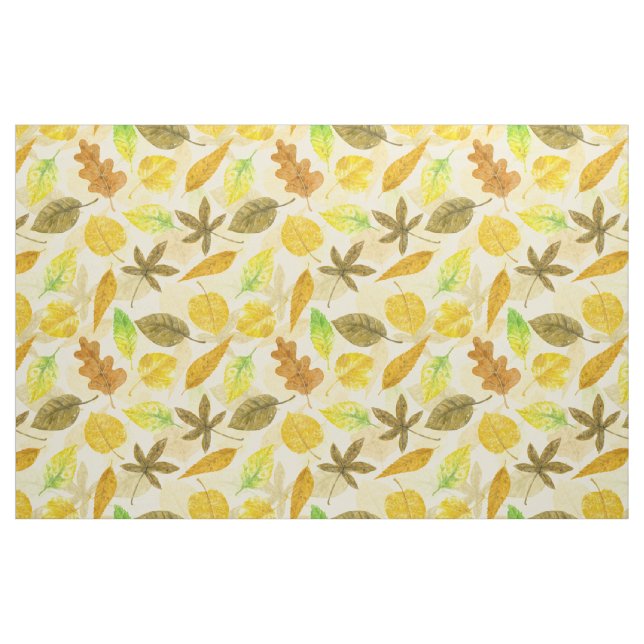 Tela Patrón de otoño acuarela 2 ("Cuarto gordo" (fat quarter))