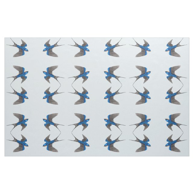 Tela Patrón de pájaro de barbecho de barba voladora ("Cuarto gordo" (fat quarter))