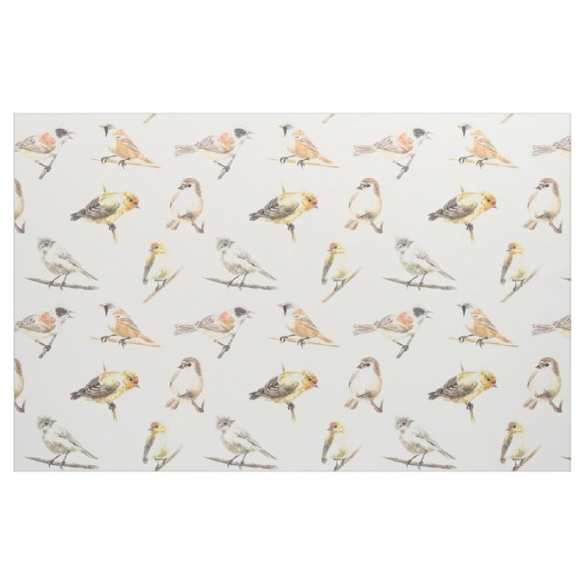 Tela Patrón de pájaros tintados ("Cuarto gordo" (fat quarter))