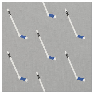 Tela Patrón de palo de hockey sobre hielo azul