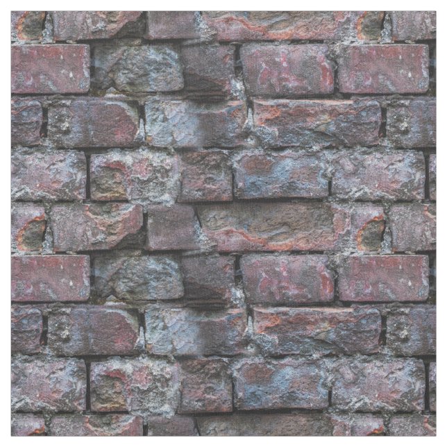 Tela Patrón de pared de ladrillos rotos antiguos (Retal)