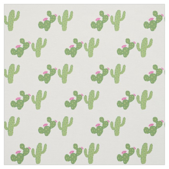 Tela Patrón de pareja cacti (Retal)