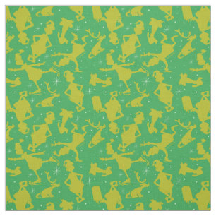 Tela Patrón de patinaje sobre hielo Green Grinch