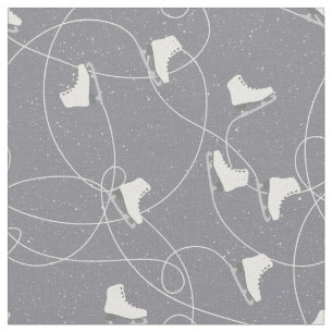 Tela Patrón de patines de hielo de los Navidades - reg