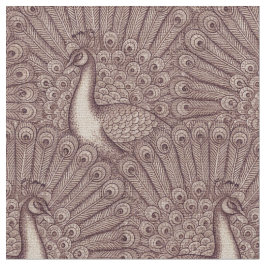 Tela patrón de pavo real