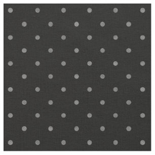 Tela Patrón de pequeños puntos de polka gris negro co