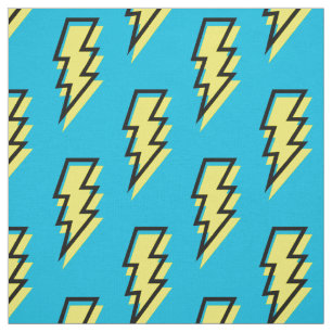 Tela Patrón de perno de luz amarillo azul neón de los a