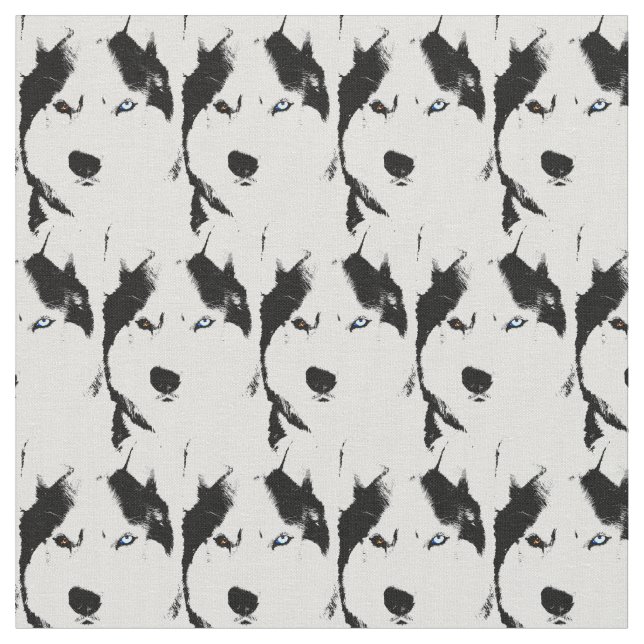 Tela Patrón de perro Husky Fabric Siberian Husky Fabric (De cerca)