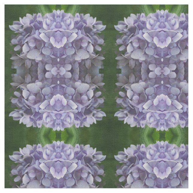 Tela Patrón de Petales de Flor de Hidrangea Azul (De cerca)
