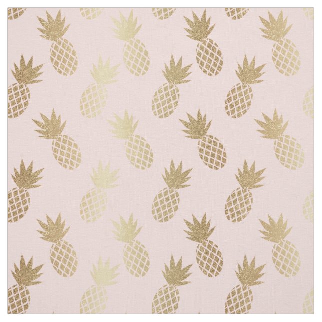 Tela Patrón de piña dorada (Retal)