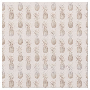 Tela Patrón de piñas doradas y rubias