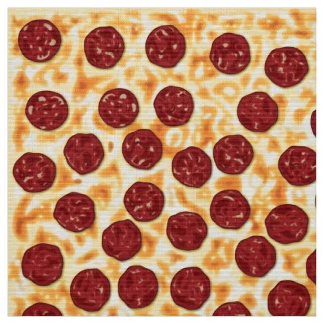 Tela Patrón de Pizza de Pepperoni (Retal)