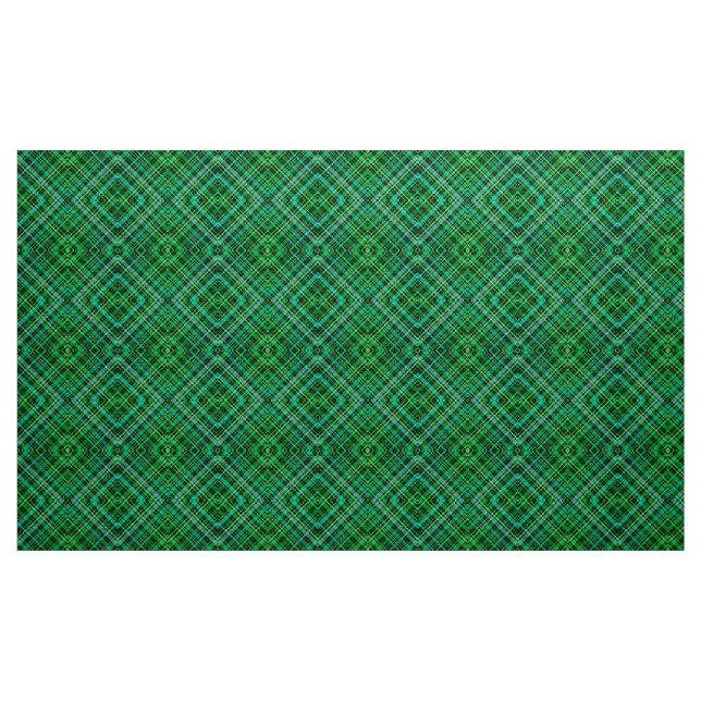 Tela Patrón de platillos verdes (Yarda)