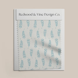 Tela Patrón de plumas pintadas a mano Aqua