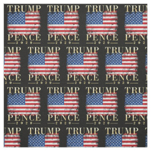 Tela Patrón de presencia de Trump 2020 con bandera cos