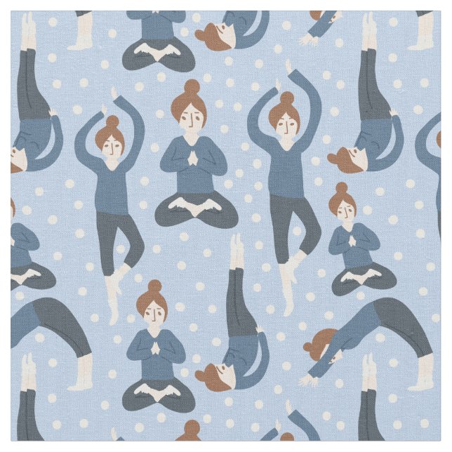 Tela Patrón de punción de yoga (De cerca)