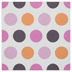 Tela Patrón de punto de polka rosa púrpura retro suave