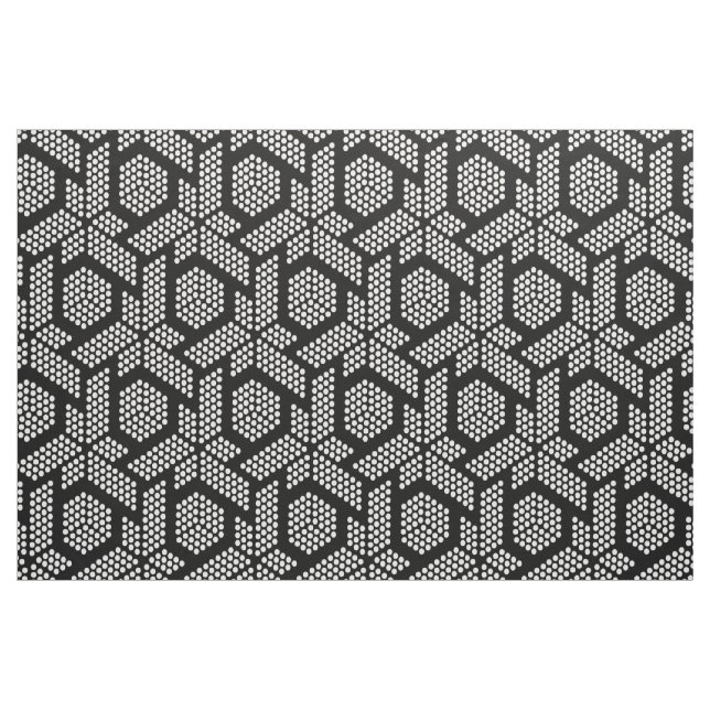 Tela Patrón de puntos blancos sobre formas geométricas  ("Cuarto gordo" (fat quarter))