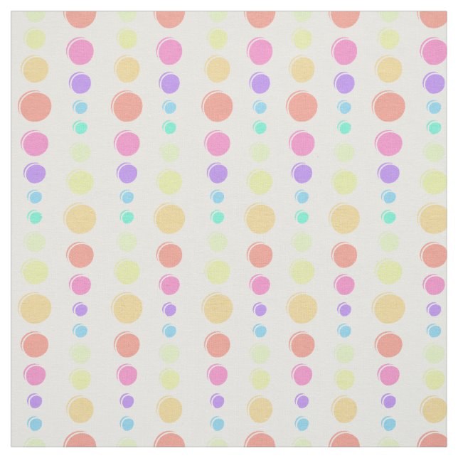 Tela Patrón de puntos de color arcoiris pastel (Retal)
