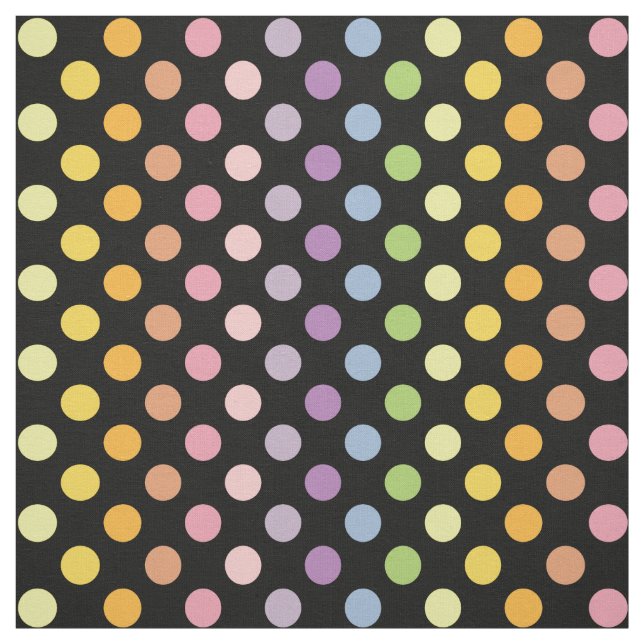 Tela Patrón de puntos de polka arco iris (Retal)