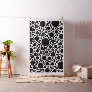 Tela Patrón de puntos de polka negro + tu trasero. e id