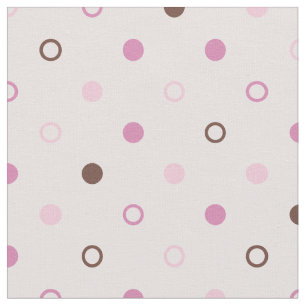 Tela patrón de puntos de polka rosa pálido de moda
