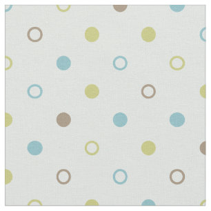 Tela patrón de puntos de polka verde turquesa pastel de