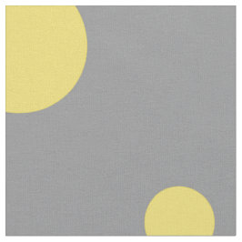 Tela Patrón de puntos polacos Gris amarillo