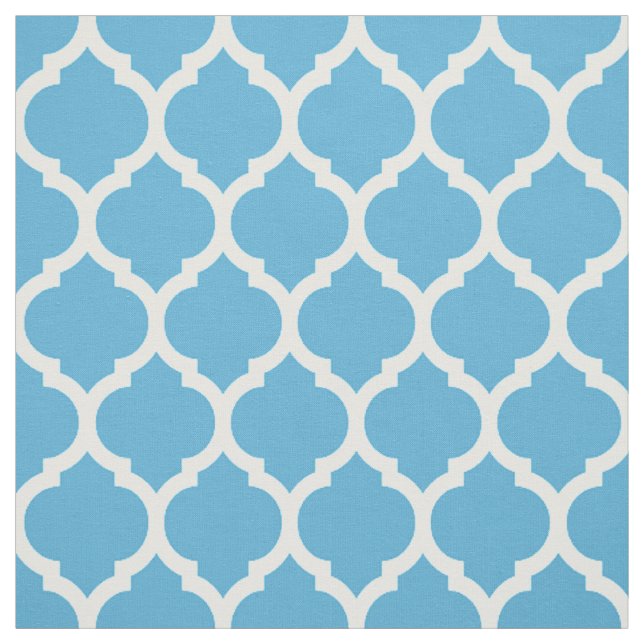 Tela Patrón de quatrefol de Sky Blue Moroccan (Retal)