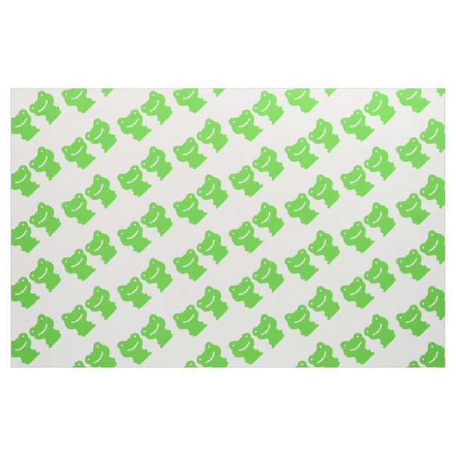 Tela Patrón De Ranas Verde Y Blanco ("Cuarto gordo" (fat quarter))