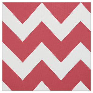 Tela Patrón de rayas chevron rojas y blancas modernas