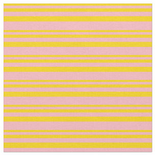 Tela Patrón de rayas de color amarillo y rosa claro