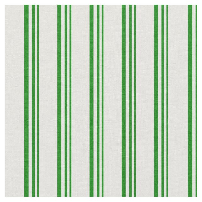 Tela Patrón de rayas de color verde y blanco (De cerca)