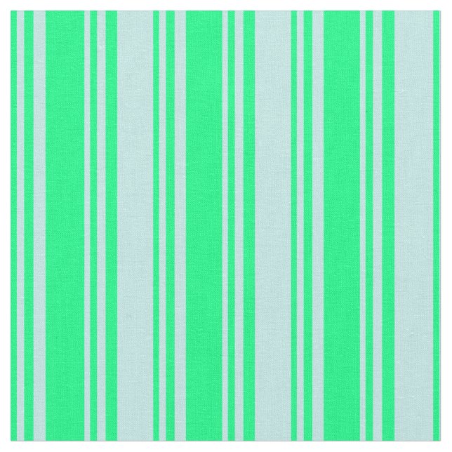 Tela Patrón de rayas de color verde y turquesa (De cerca)