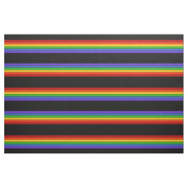 Tela Patrón de rayas del arcoiris negro