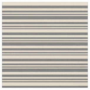 Tela Patrón de rayas gris y beige oscuro