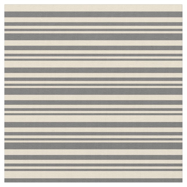 Tela Patrón de rayas gris y beige oscuro (De cerca)