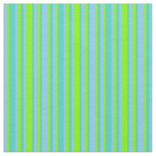 Tela Patrón de rayas/líneas azul cielo, verde y turques