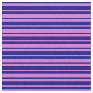 Tela Patrón de rayas/líneas azul y orquídea