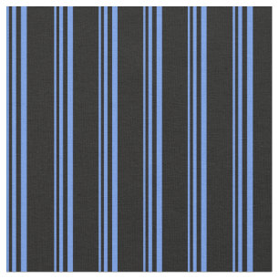Tela Patrón de rayas/líneas azules y negras