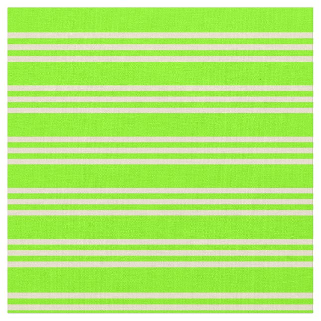 Tela Patrón de rayas/líneas de chartreuse y beige (De cerca)