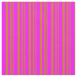 Tela Patrón de rayas/líneas de chocolate y fucsia