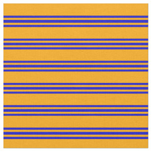 Tela Patrón de rayas/líneas de color azul y naranja