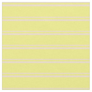 Tela Patrón de rayas/líneas de color blanco y amarillo
