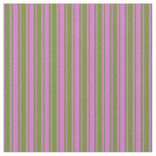 Tela Patrón de rayas/líneas de color verde y orquídea