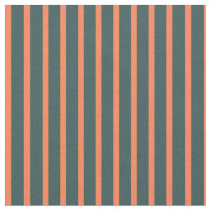 Tela Patrón de rayas/líneas de gris y coral de pizarra 