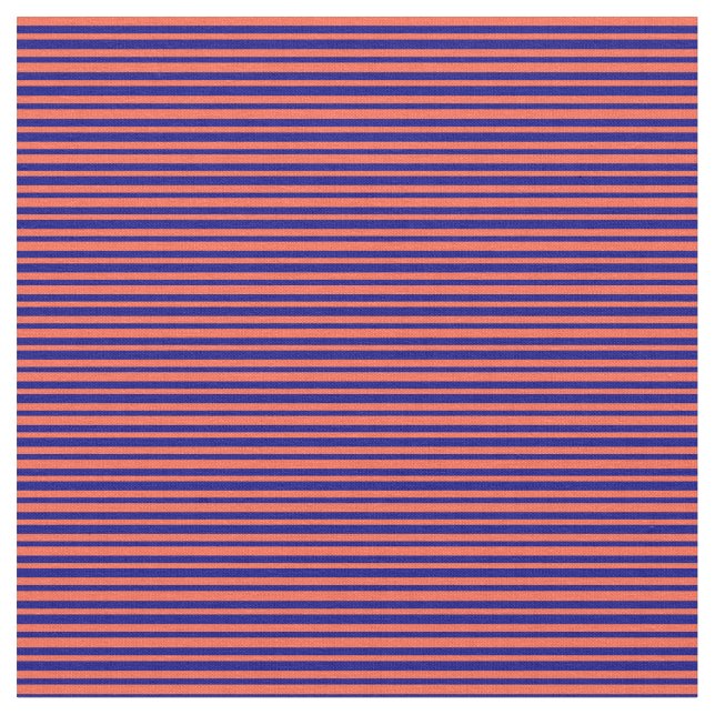 Tela Patrón de rayas/líneas rojas y azules (De cerca)